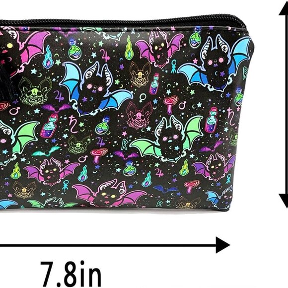 Cute Small Cosmetic Bag Mini Makeup Bag for Women and Girls,PU Leather Small Tra - Picture 3 of 7